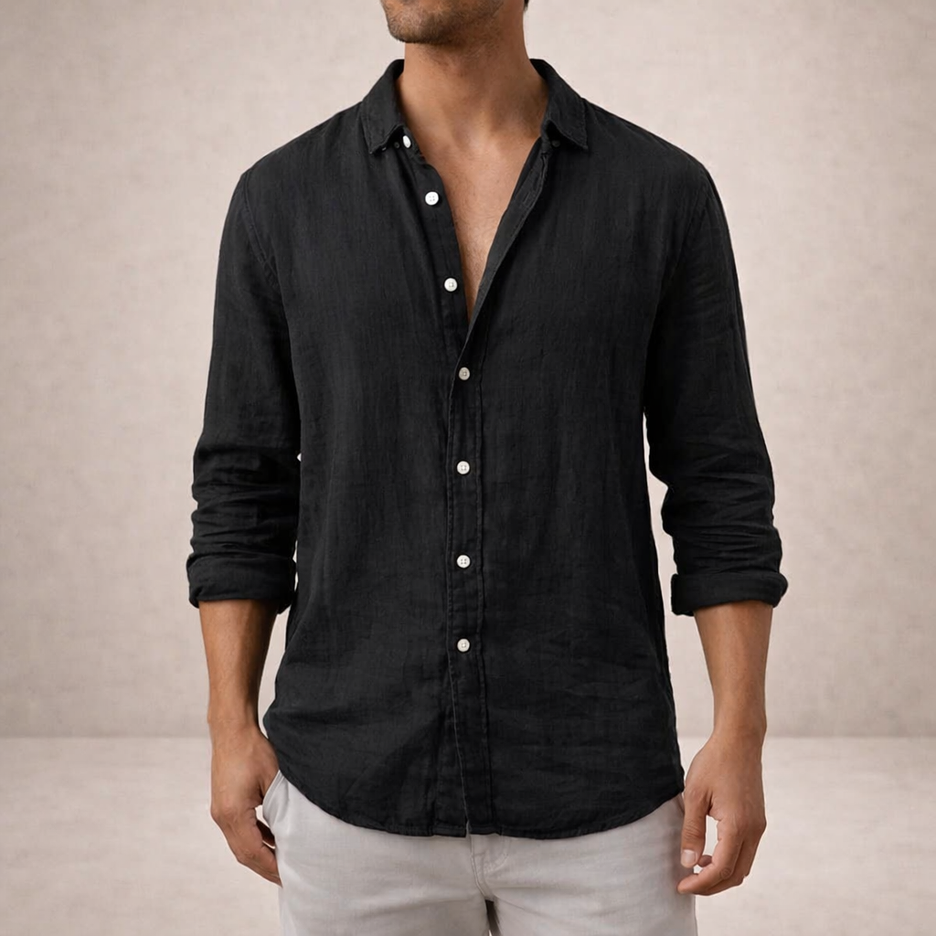 Men's Regular Fit Linen Shirt