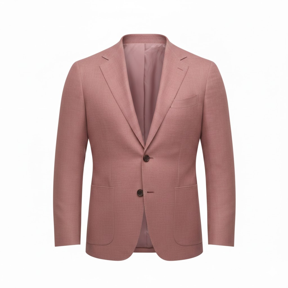 Men's Slim Fit Tailored Blazer with Notched Lapels and Two-Button Closure