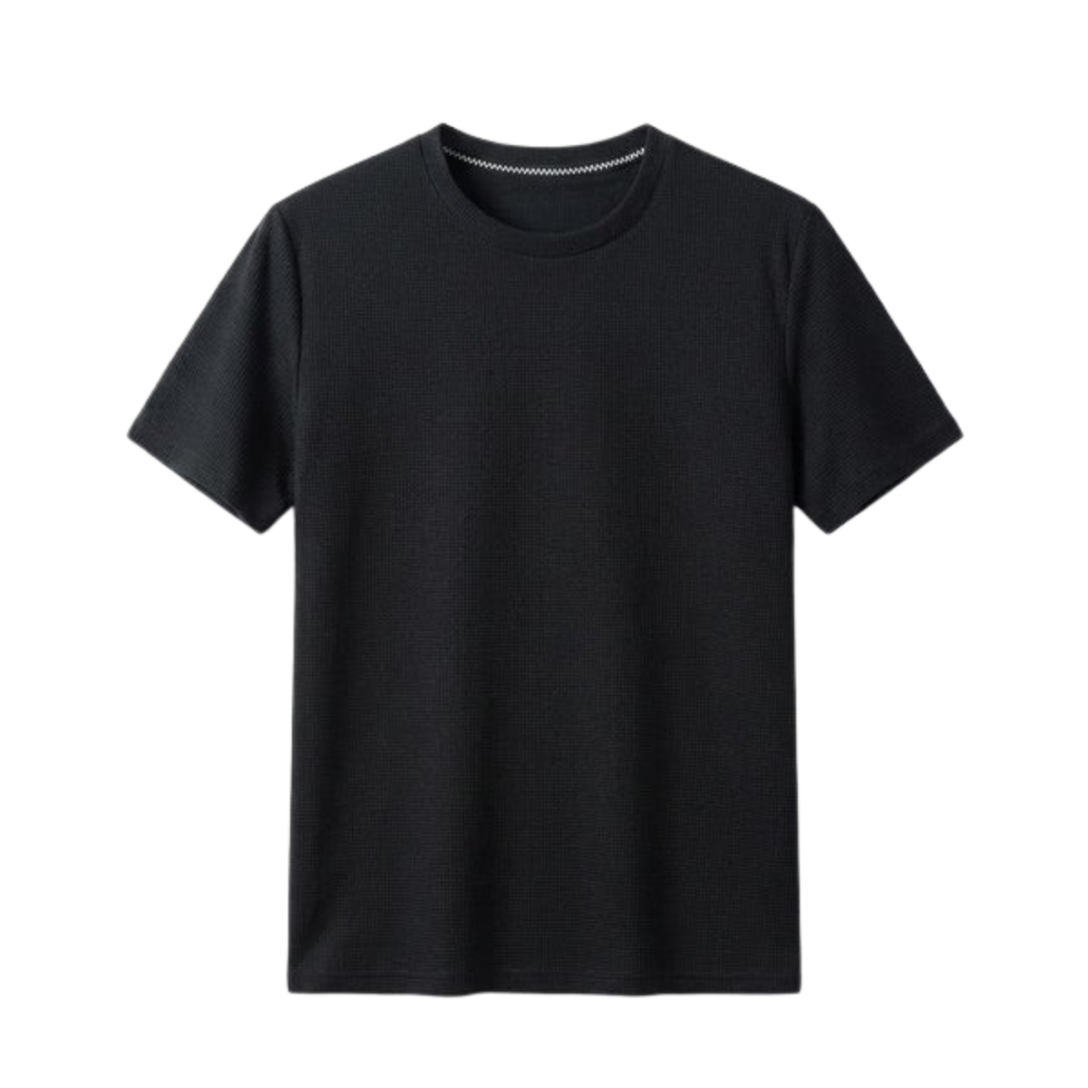 Men's waffle knit t-shirt — relaxed tailored fit — everyday casual