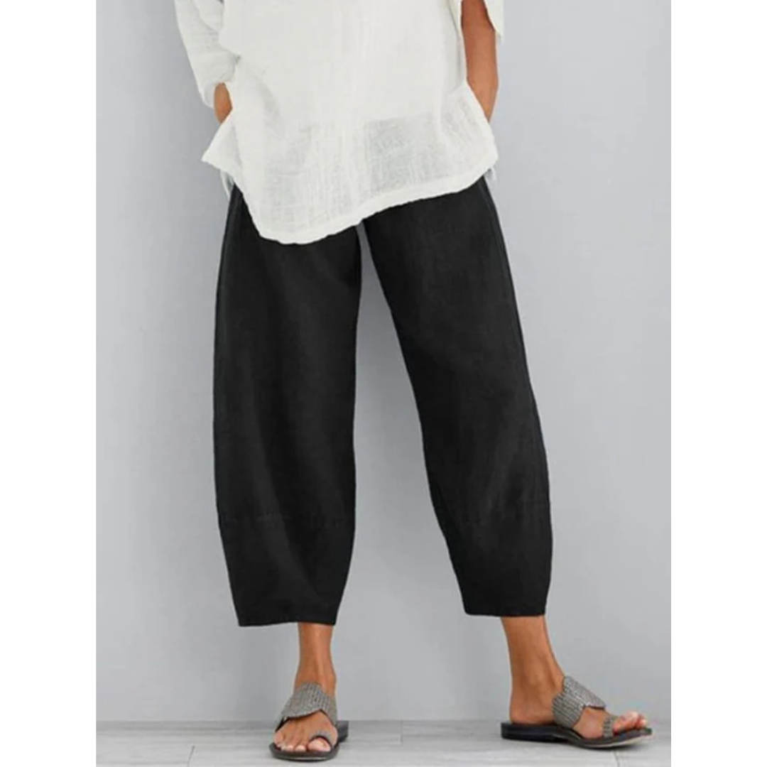 Women's linen pants - relaxed fit leisure trousers - casual wear