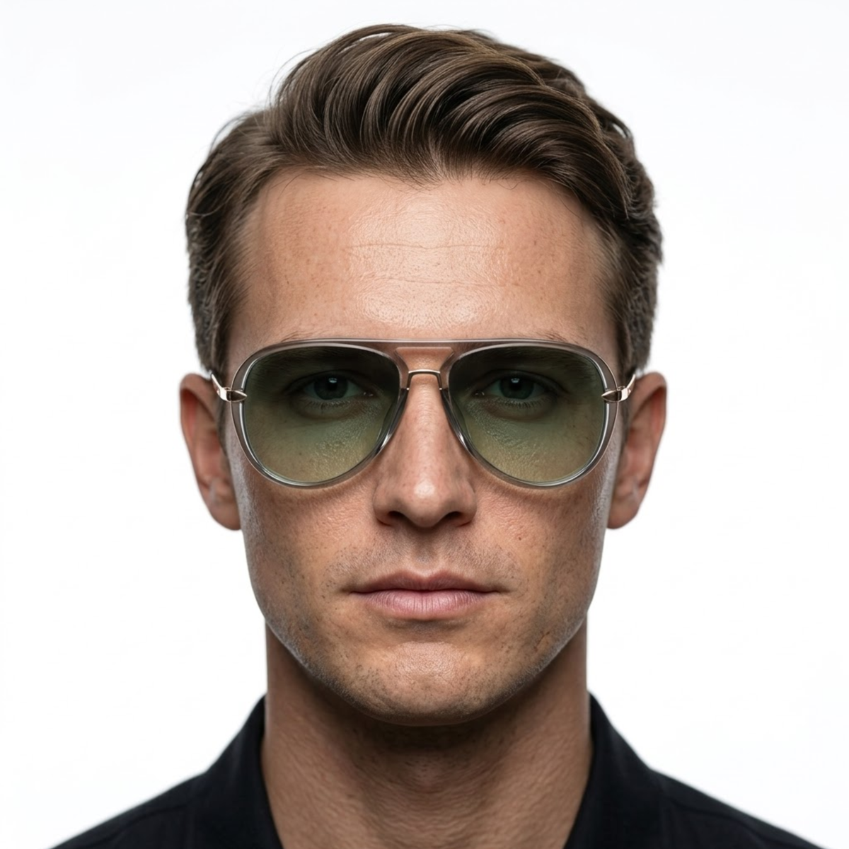 Unisex Pilot Sunglasses UV400 Protection Double Bridge Fashion Aviator Shades