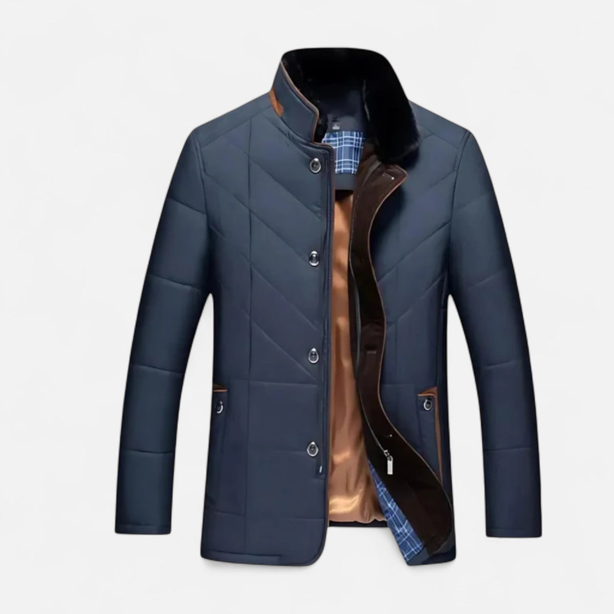 Veroux Mode | Men’s Classic Quilted Jacket – Refined Heritage Warmth