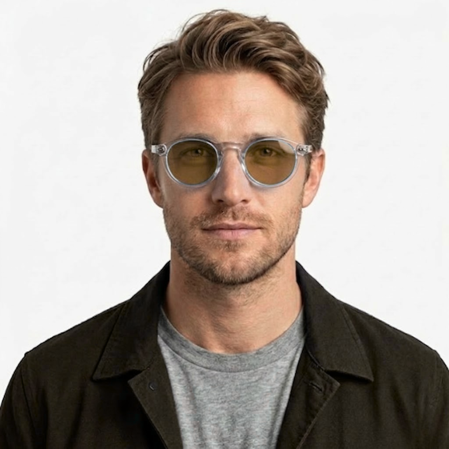Polarized Retro Round Sunglasses Unisex Acetate Frame UV400 Protection Sun Shades