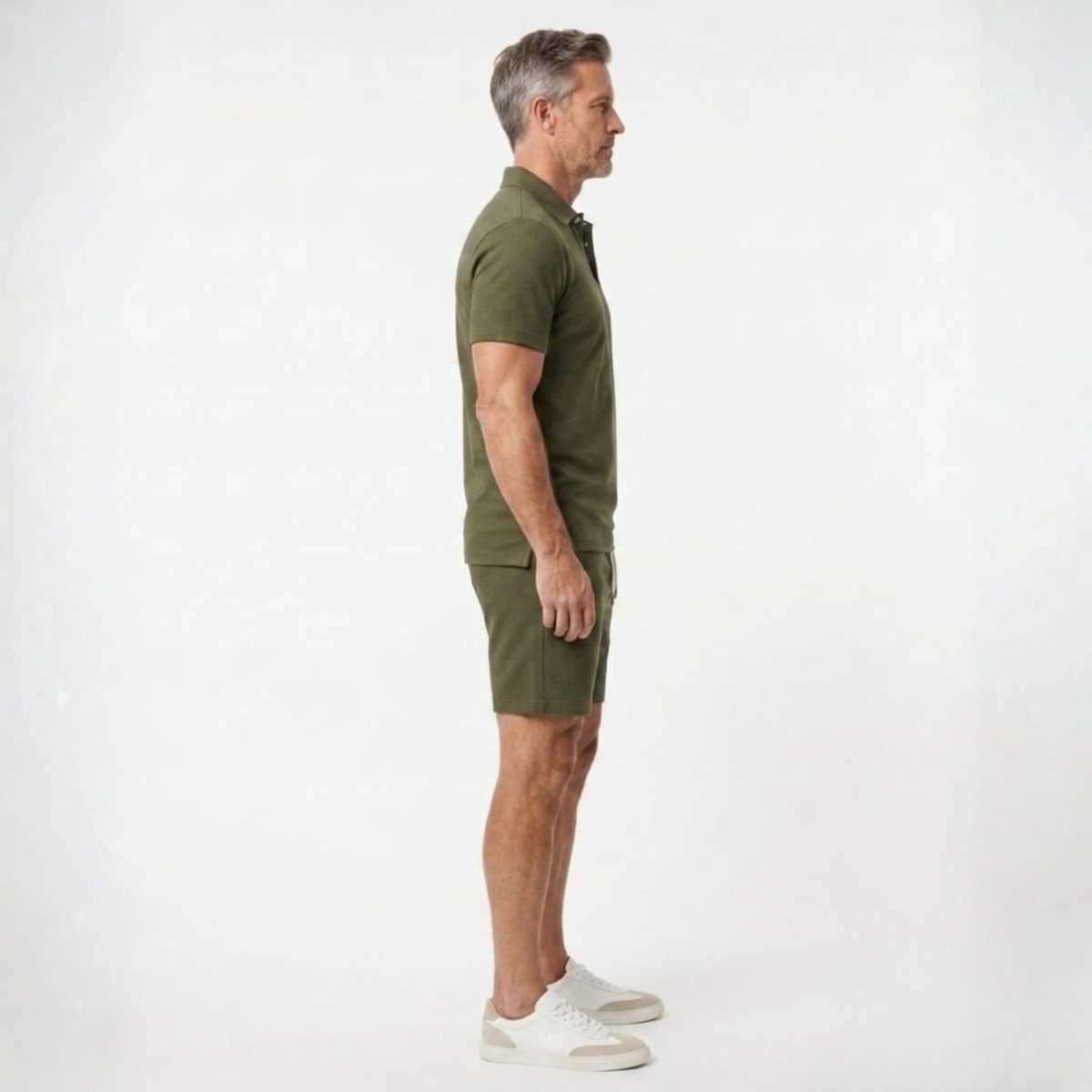 Men's sport polo set — lightweight short sleeve set — casual summer holiday