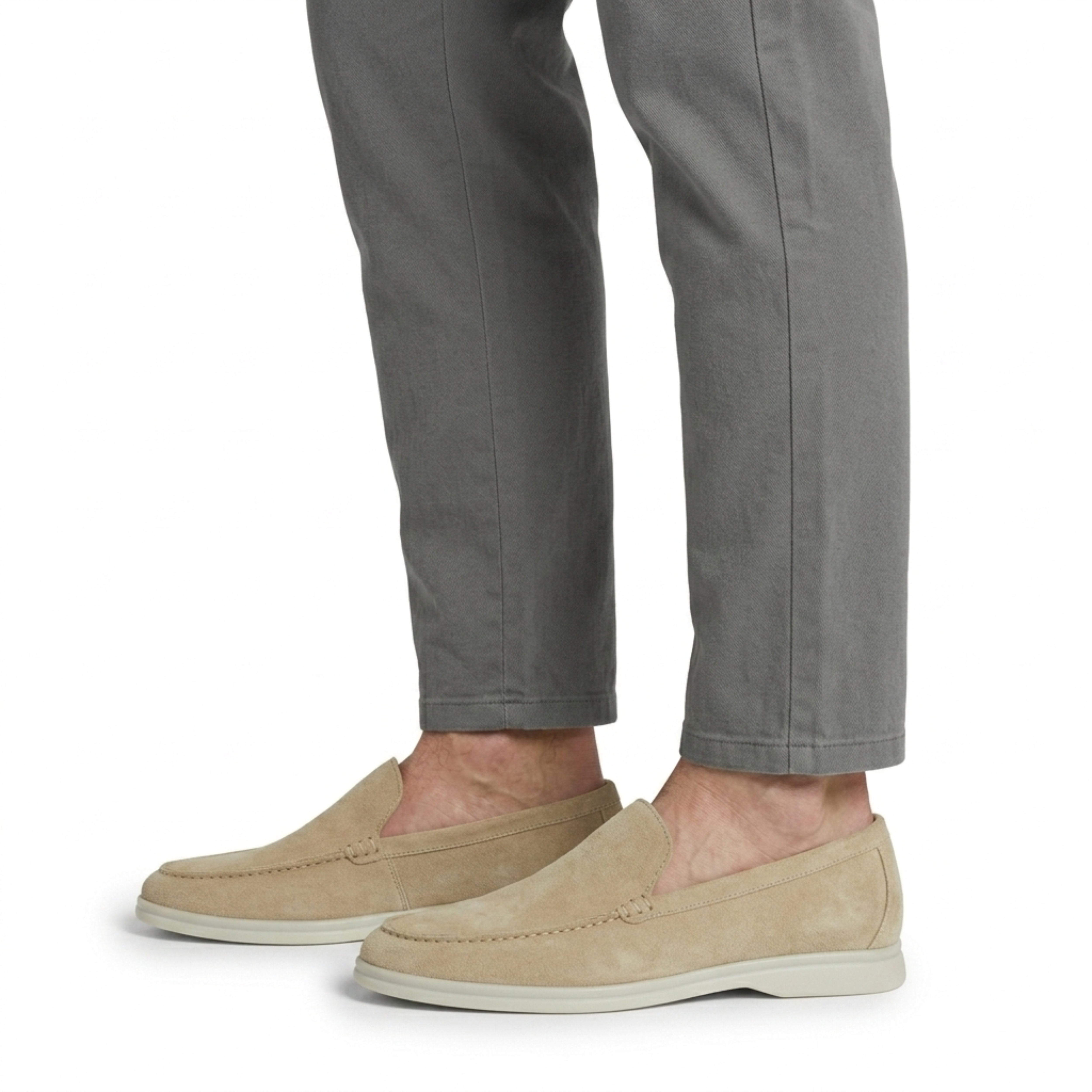 Men's suede loafers — flexible lightweight sole — office and daily wear
