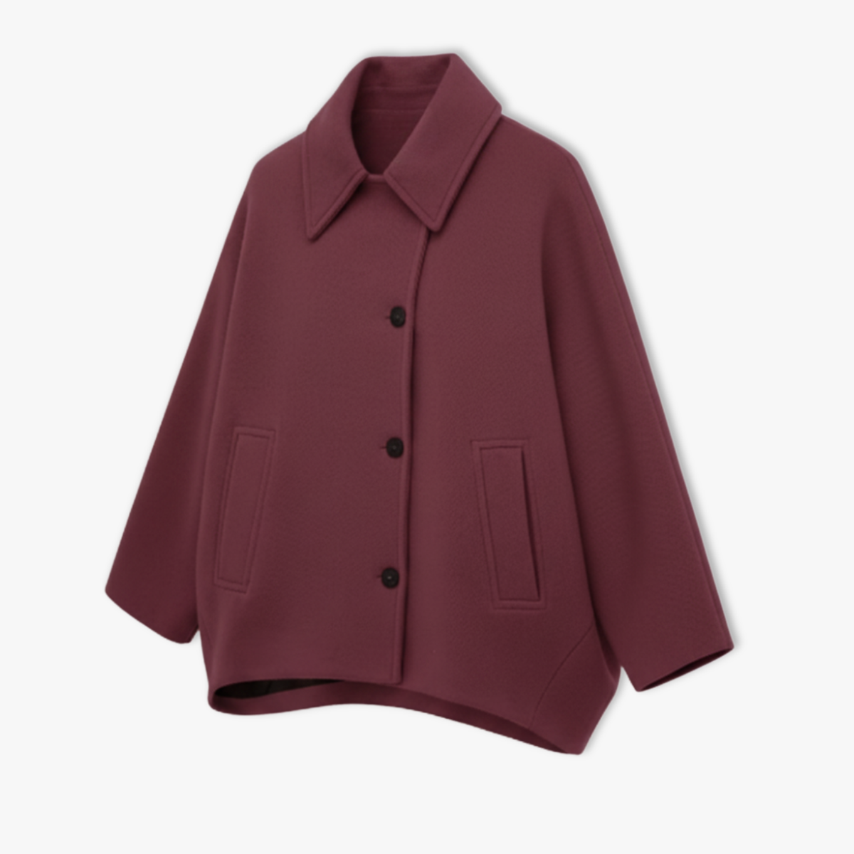 Women Autumn Winter Loose Short Jacket Lapel Casual Top