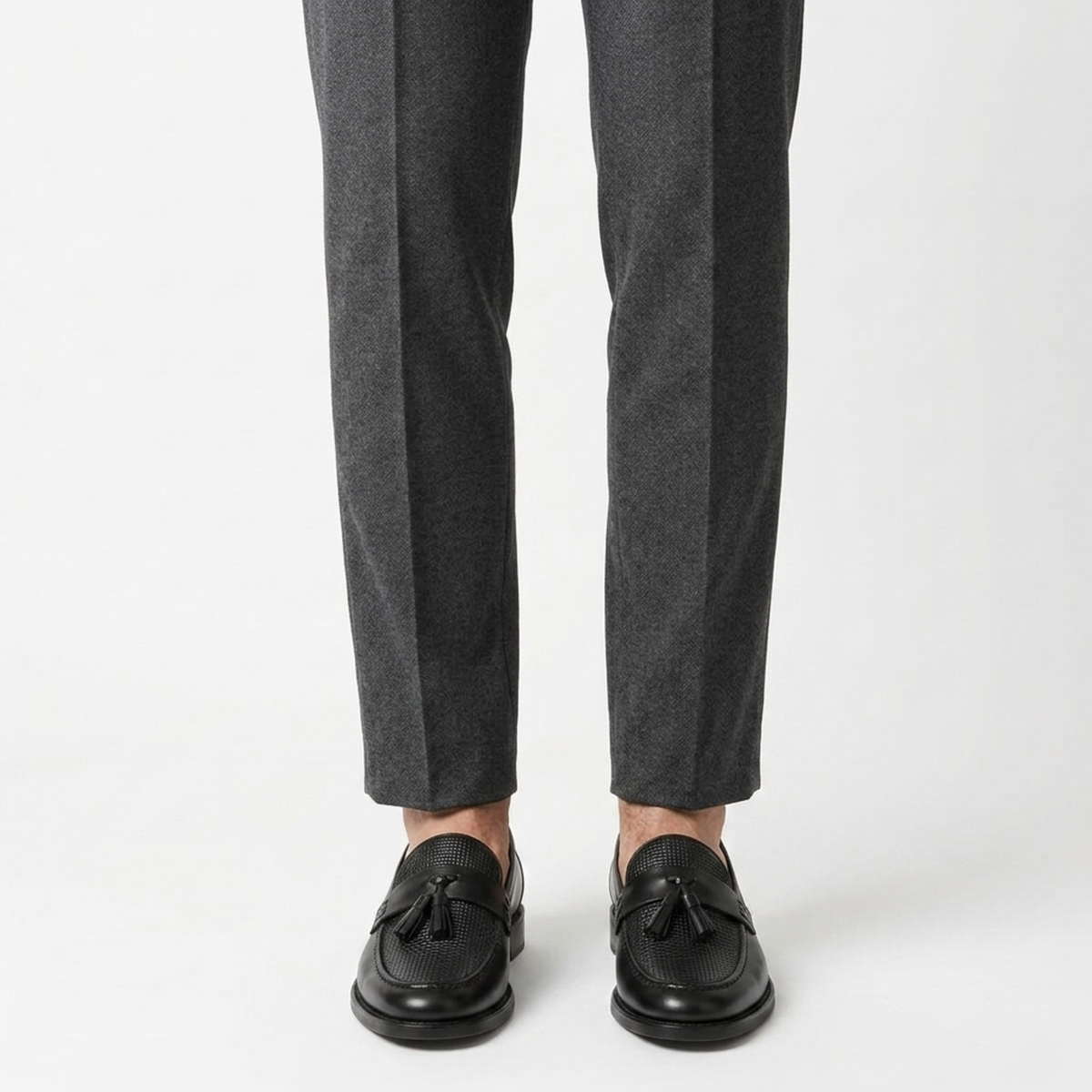 Men’s woven tassel loafers — classic slip-on for business formal