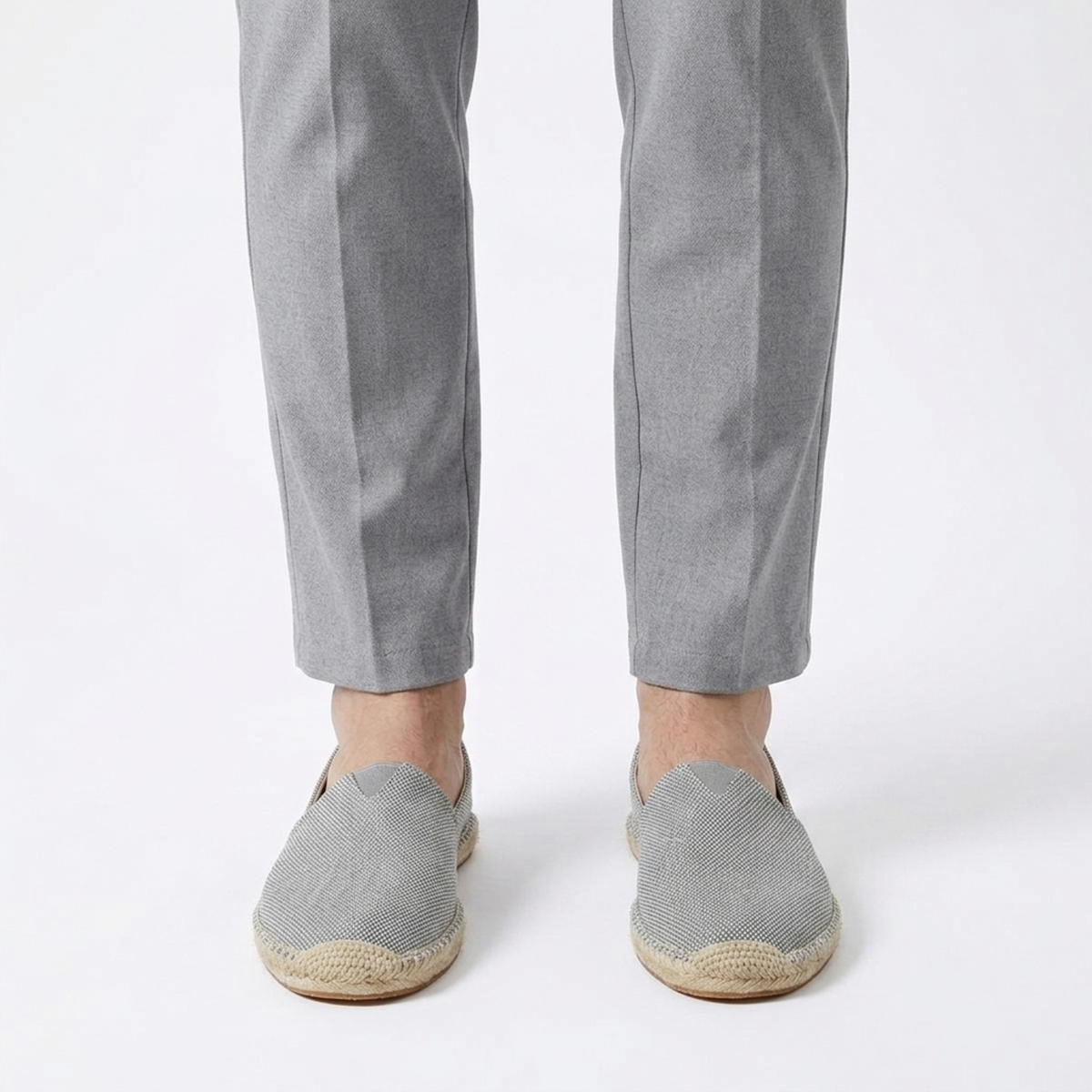 Men's linen espadrilles — canvas slip-on loafers — beach vacation