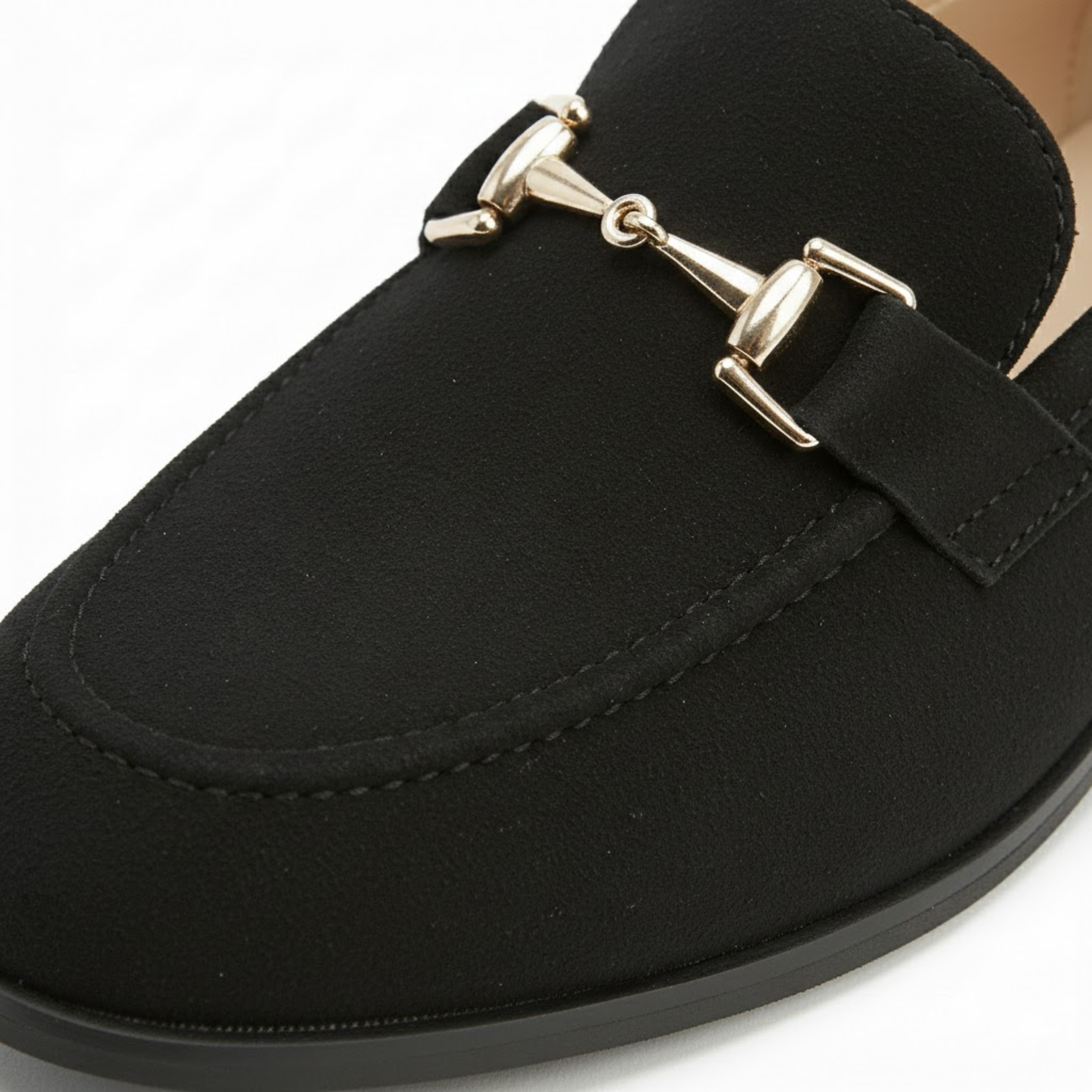 Men's Patent Leather Loafers Pointed Toe Wedding Dress Shoes with Gold Metal Buckle