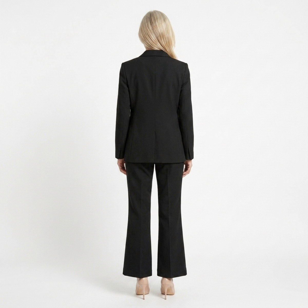 Women's tailored fit pants suit — two-piece blazer and trousers — business