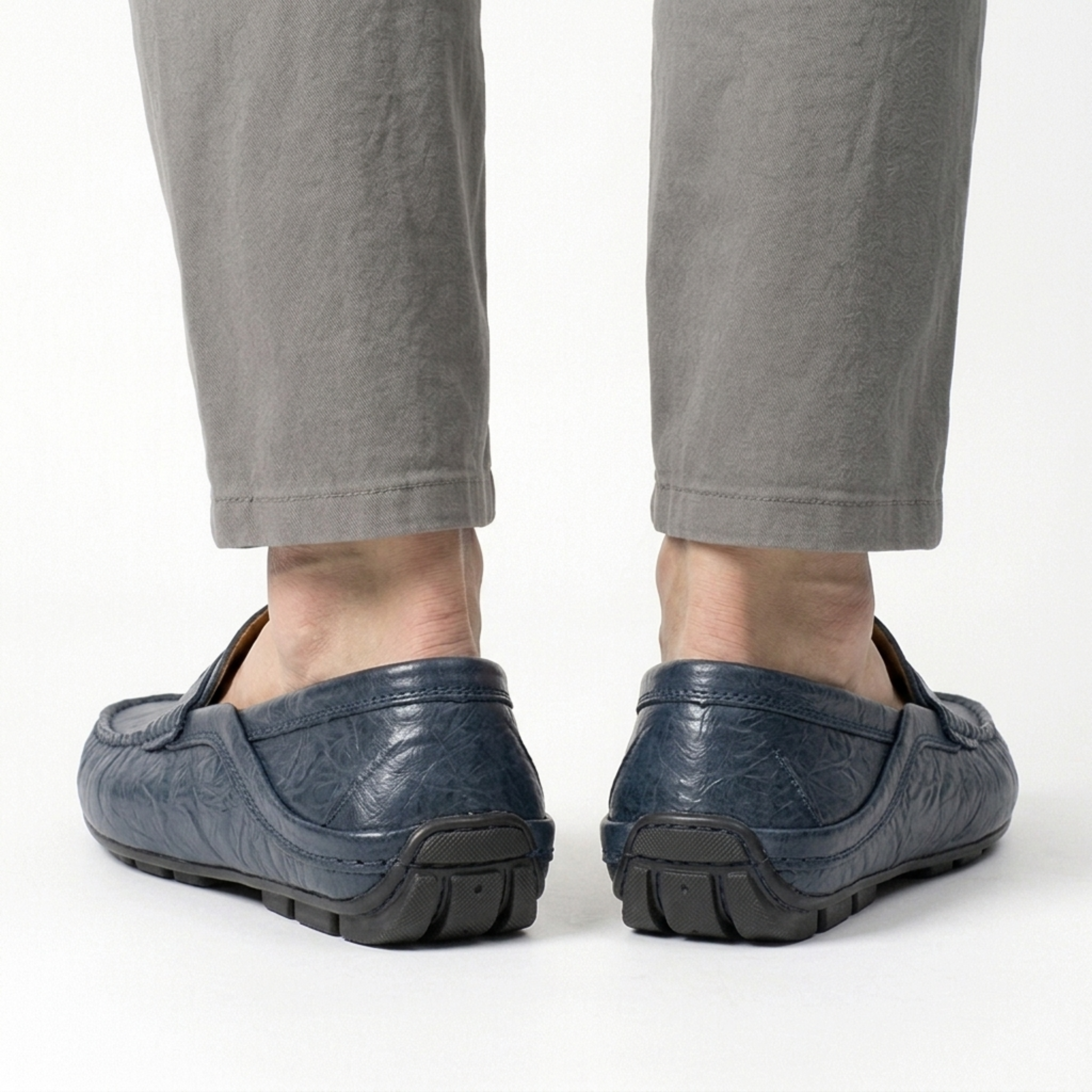 Men's leather loafers — fold-down heel — travel and casual wear