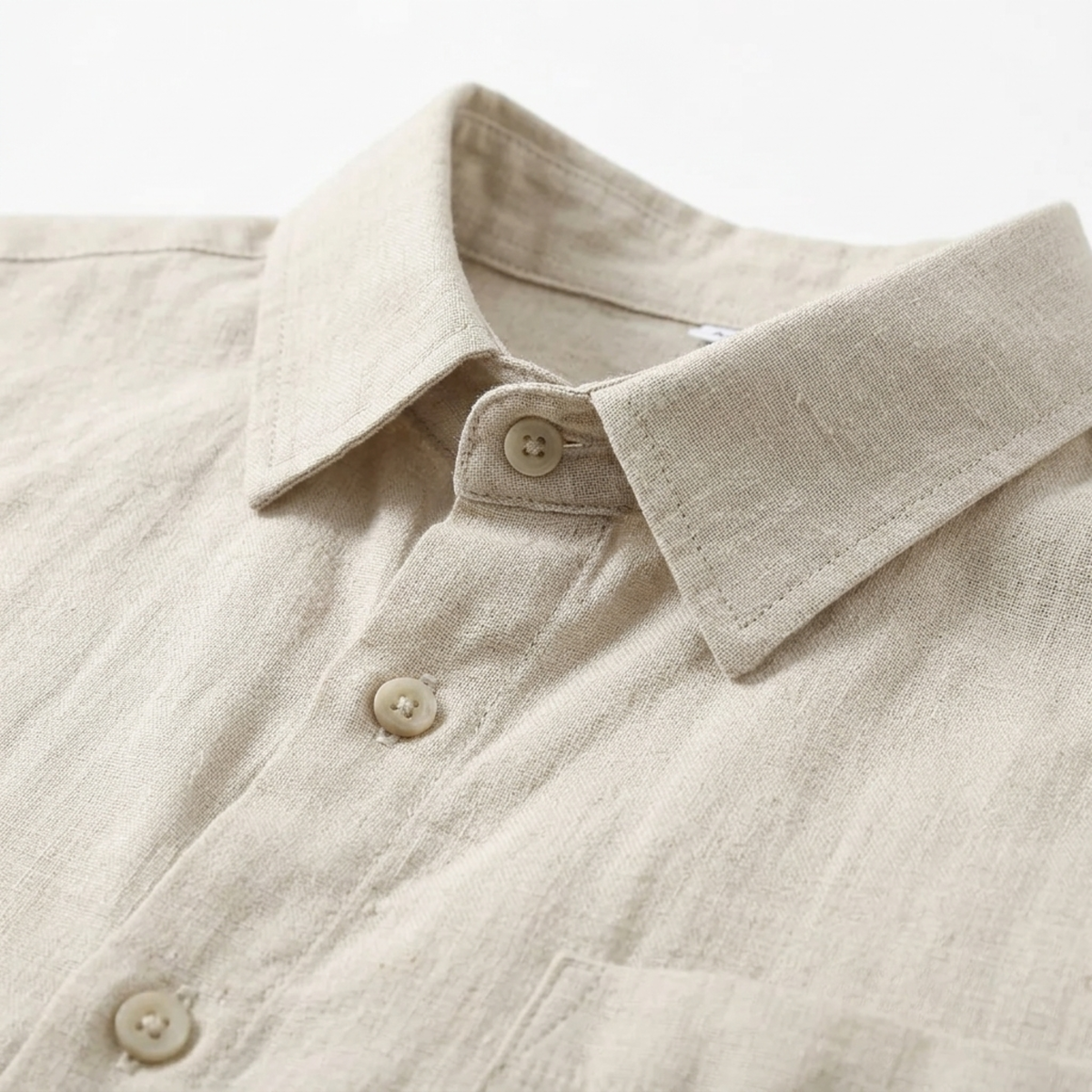Linen two-piece set for men — relaxed fit — beach holiday