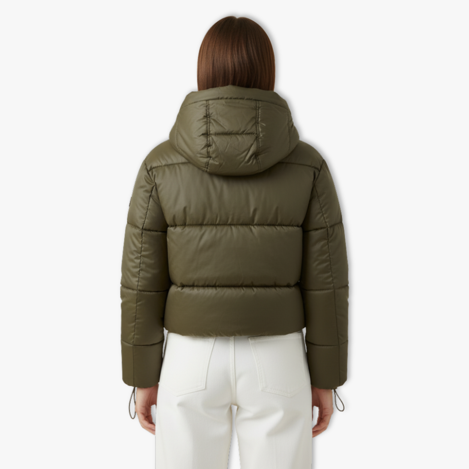Standing Neck Hooded Short Cotton Coat Jacket Autumn Winter