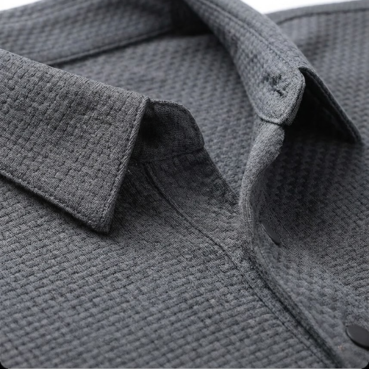 Men's knit polo shirt — lightweight slim fit — casual summer office
