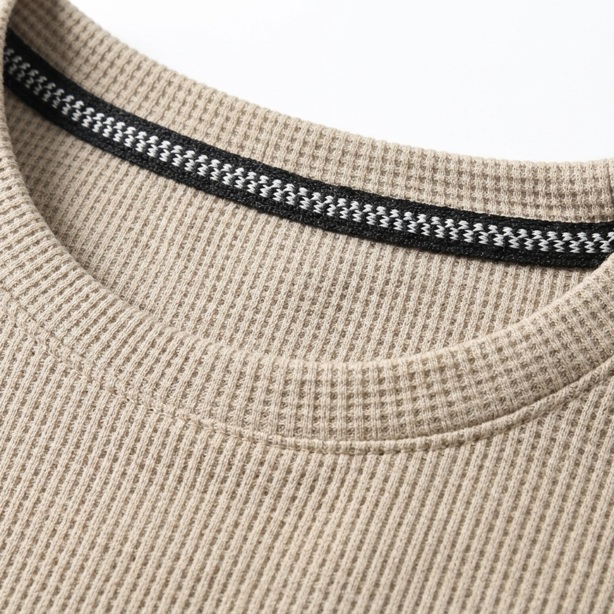 Men's waffle knit t-shirt — relaxed tailored fit — everyday casual