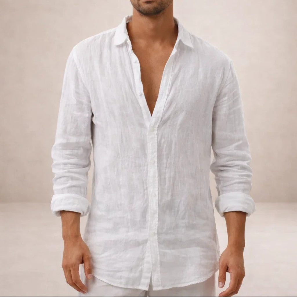 Men's Regular Fit Linen Shirt
