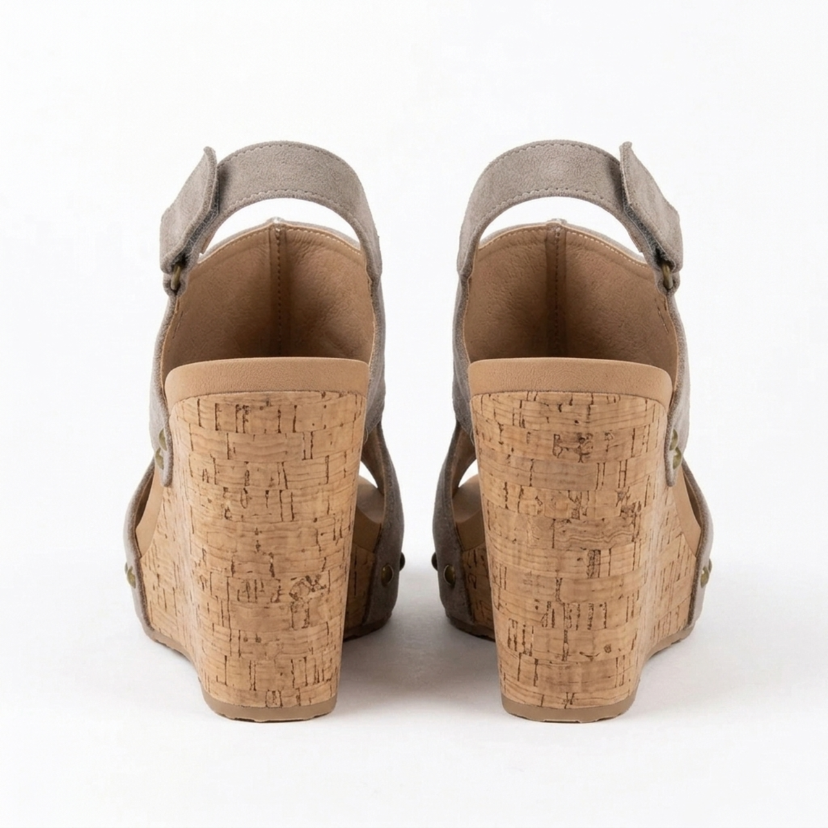 Women's platform wedge sandals — peep toe ankle strap — casual daily