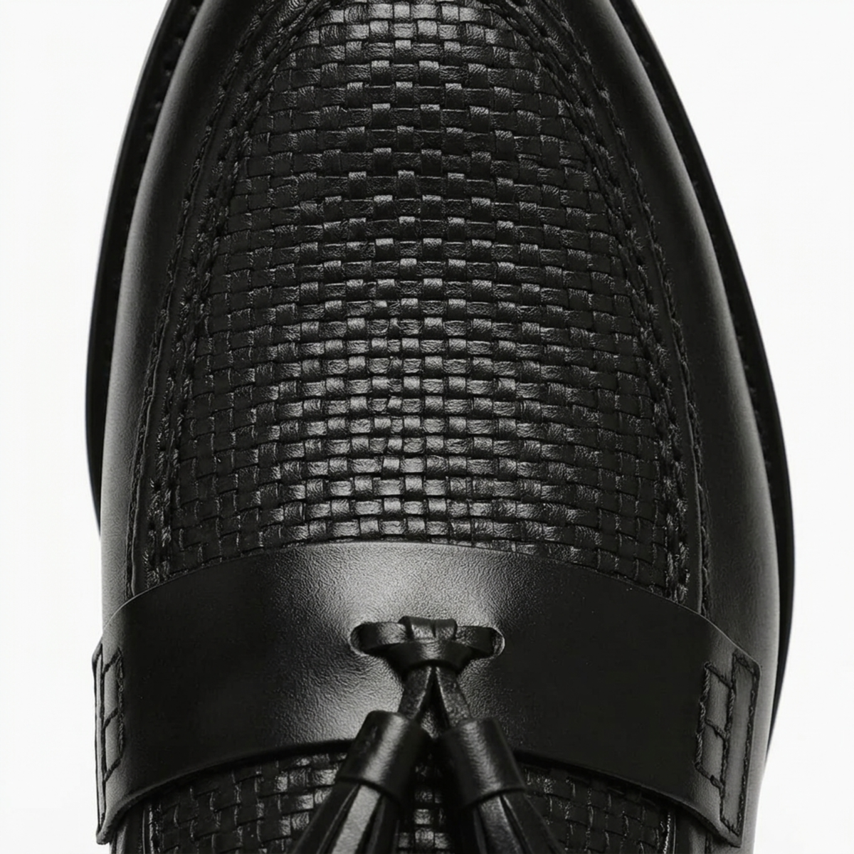 Men’s woven tassel loafers — classic slip-on for business formal