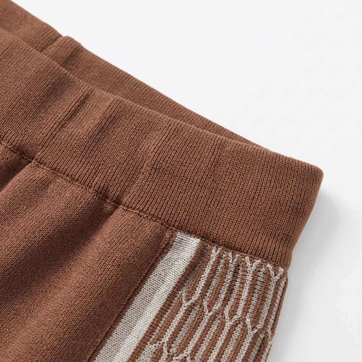 Men's knit two-piece set — geometric knit — casual summer dressing
