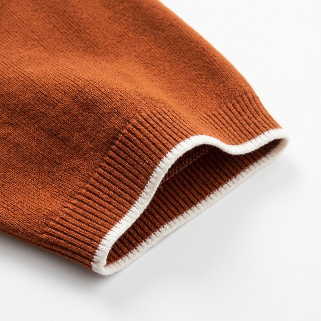 Men's knit polo shirt — contrast trim slim fit — casual daily