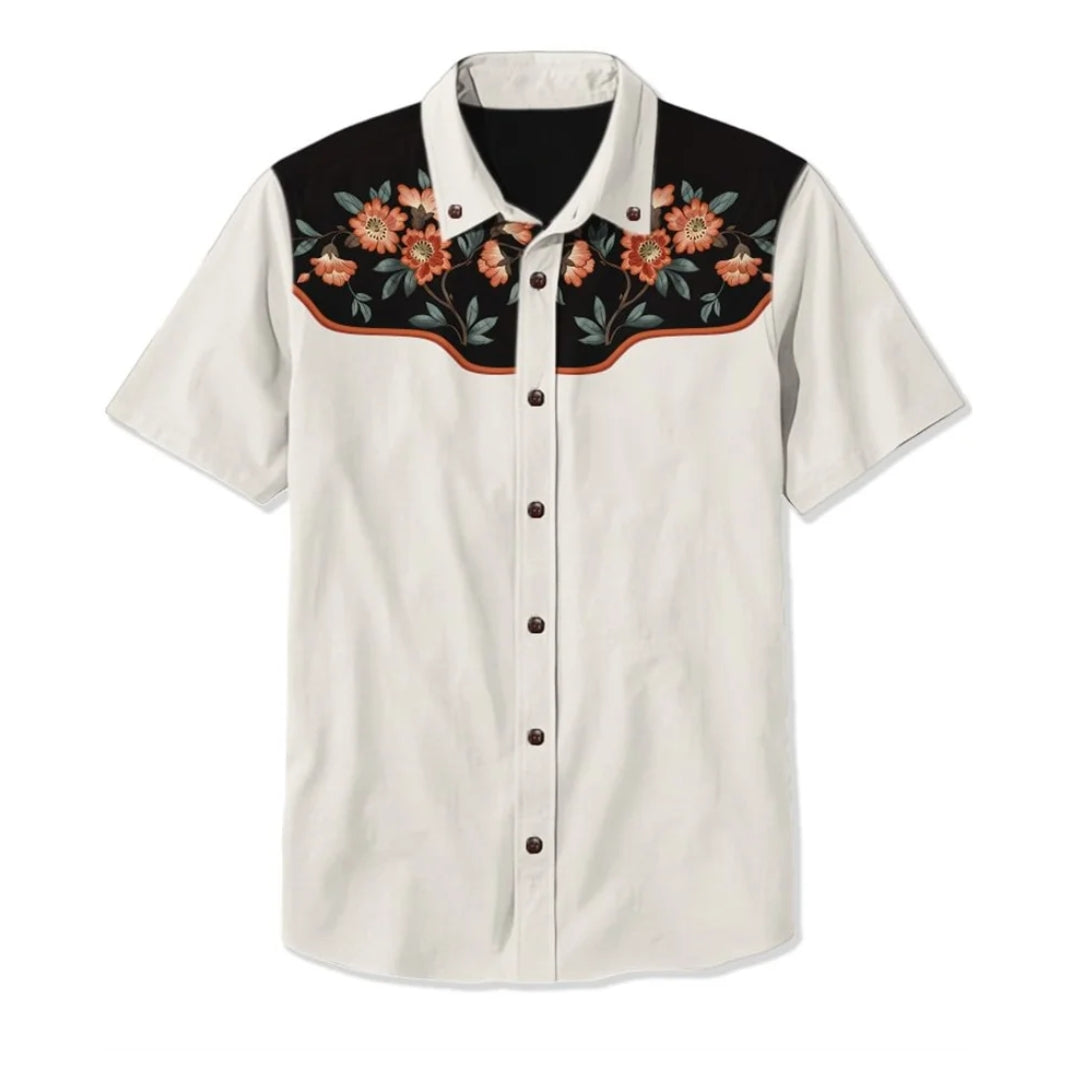 Embroidered Western Button Down Shirt