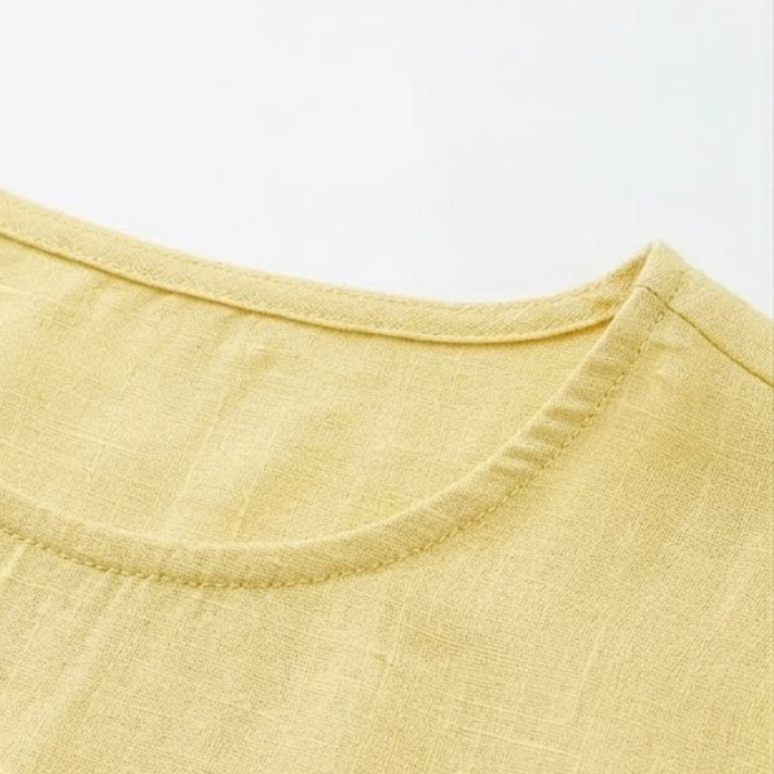 Women’s Cotton Linen Two Piece Set Irregular Hem Long Top and Wide Leg Pants