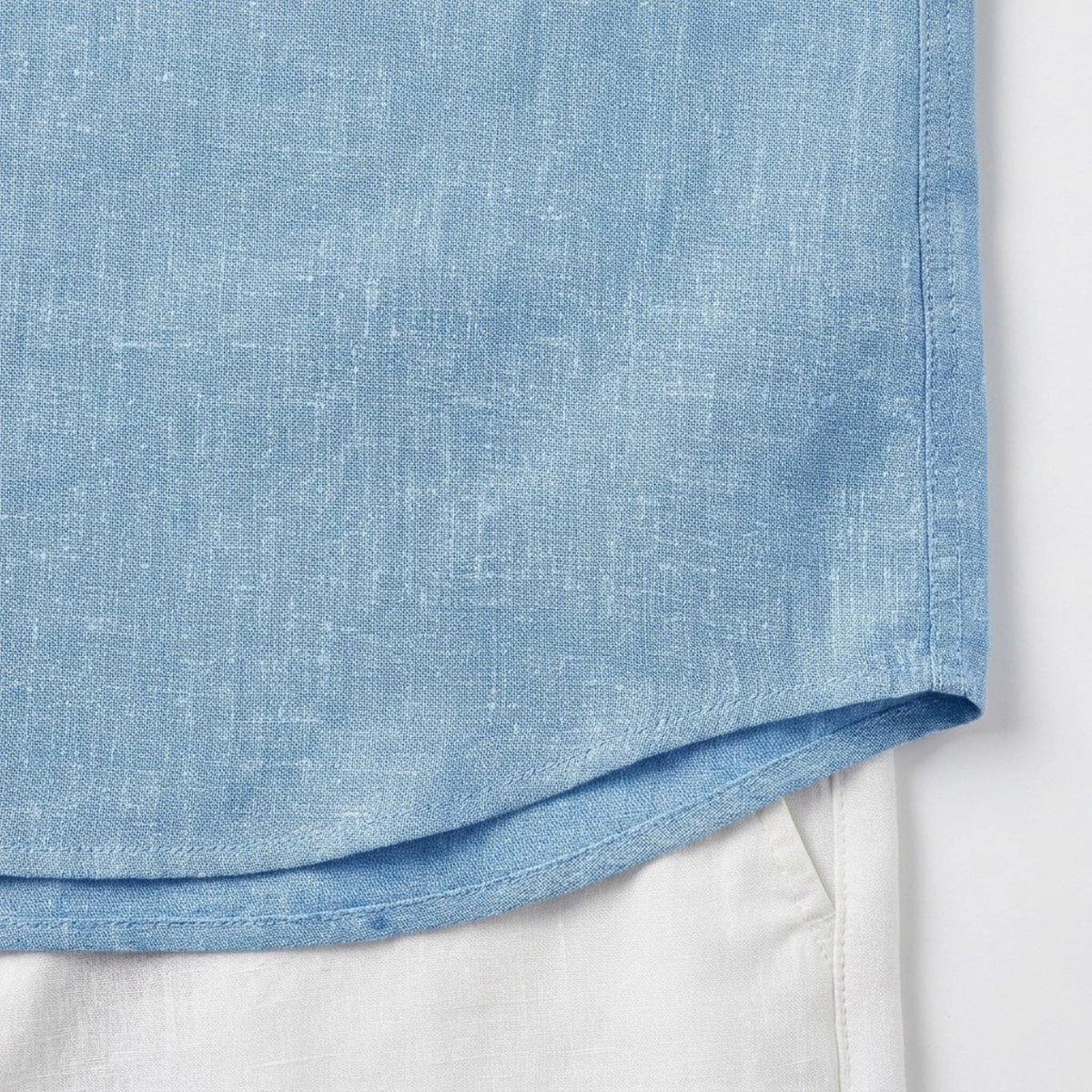 Men's linen polo shirt — regular fit short sleeve — holiday