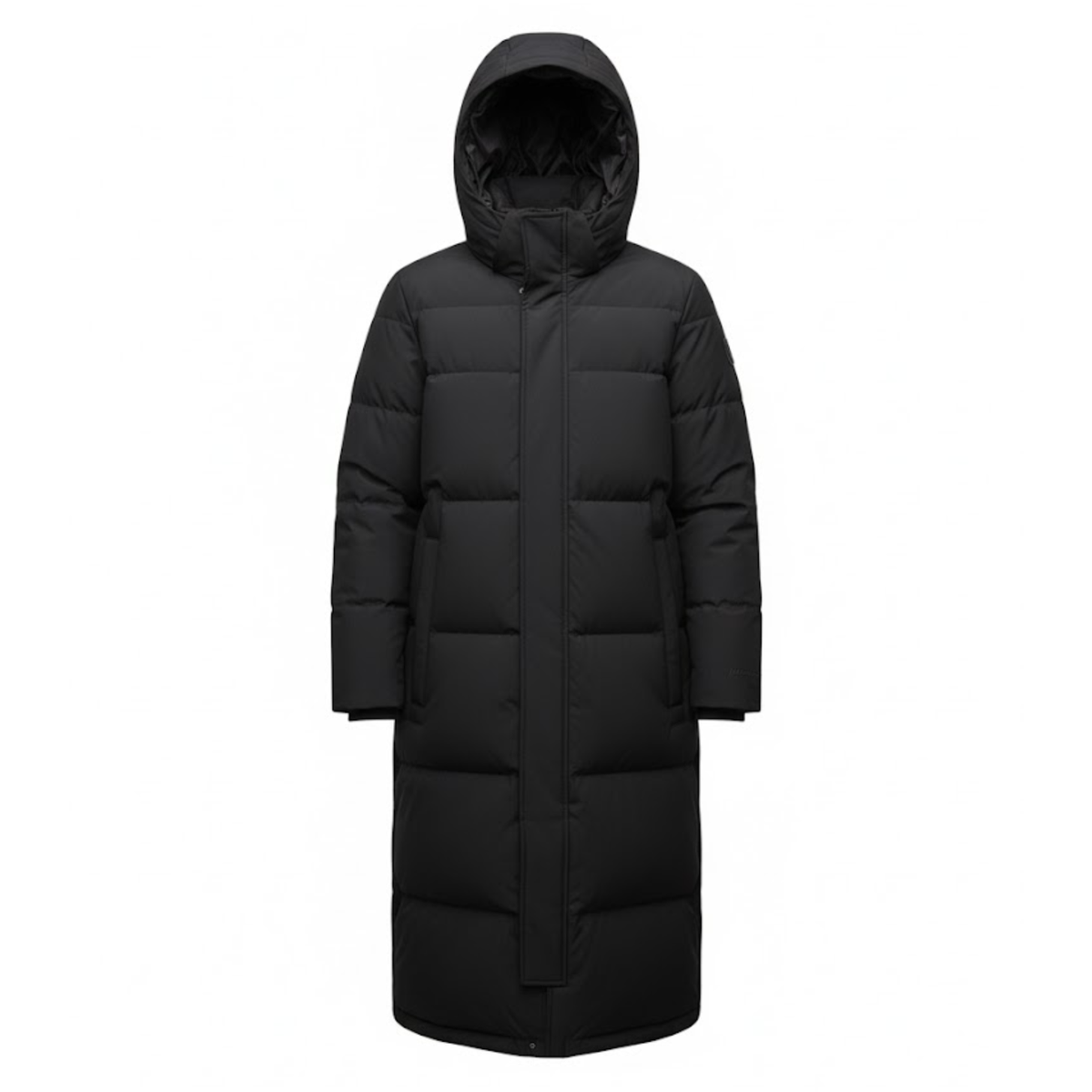 Men's Puffer Jacket Long Padded Parka Thickened Warm Stand Collar Quilted Coat