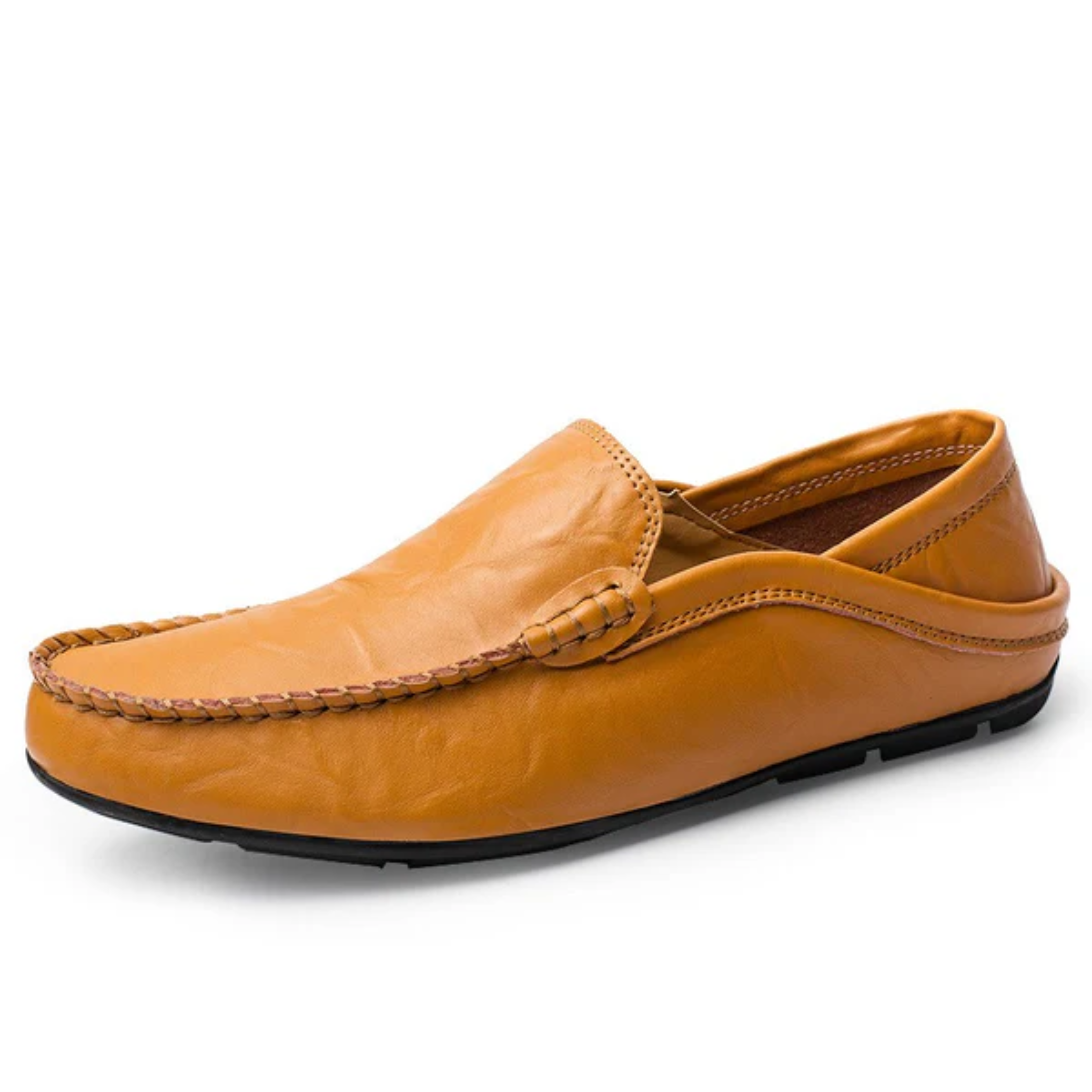 Men's leather loafers — fold-down heel — travel and casual wear
