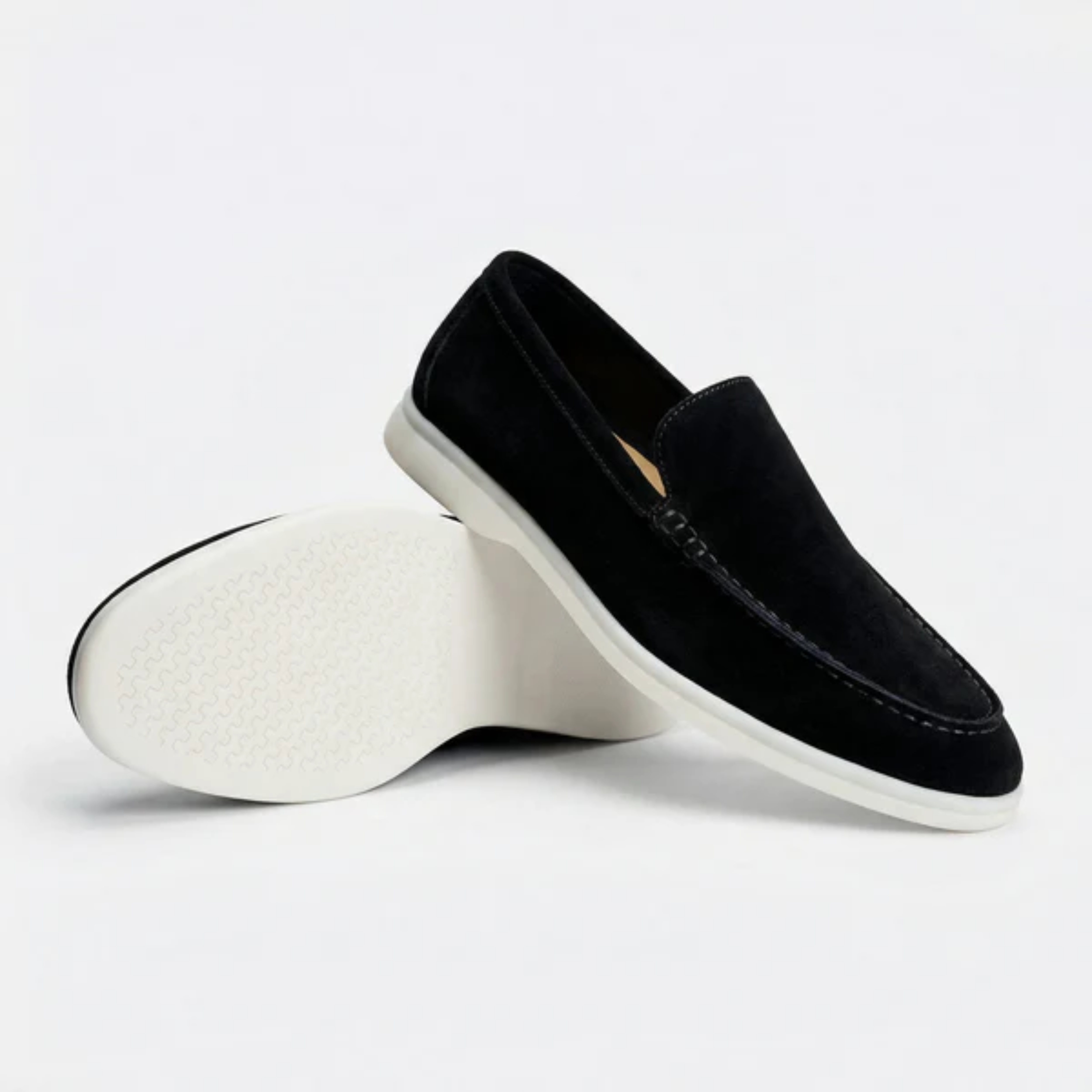 Men's suede loafers — flexible lightweight sole — office and daily wear