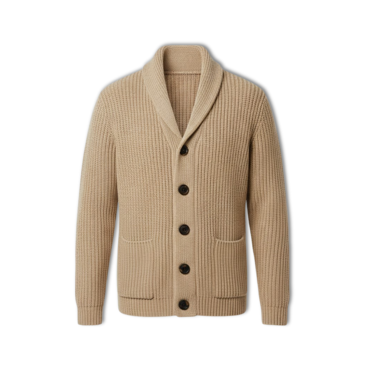 Men's Winter Cardigan Sweater Slim Fit Shawl Collar