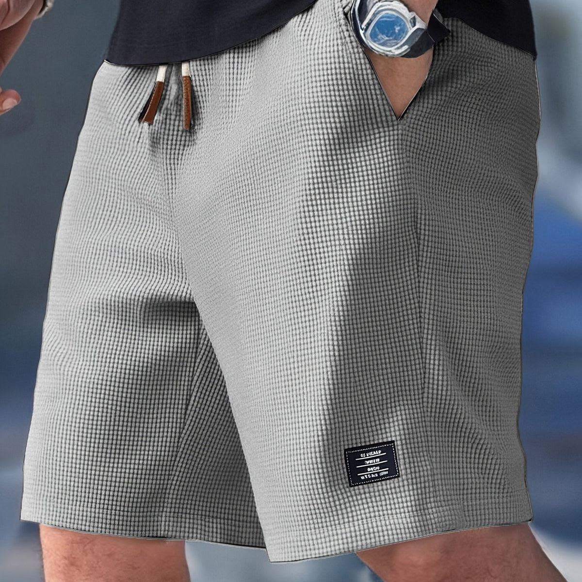 Men's Slim Fit Waffle Shorts