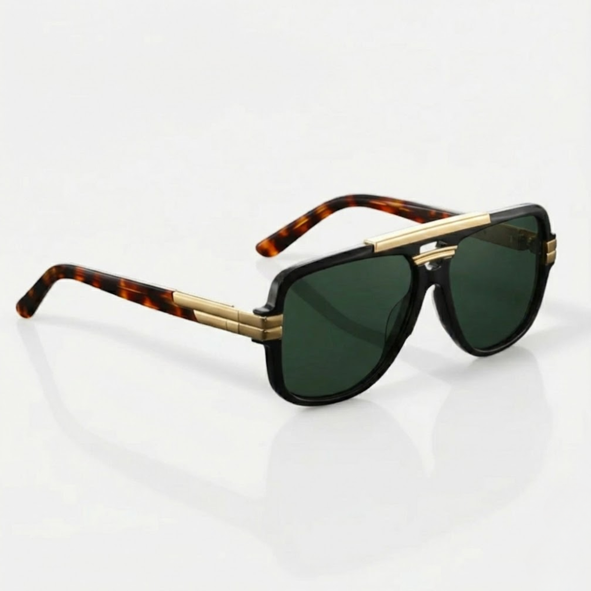 Double Bridge Pilot Sunglasses Oversized Fashion Shades UV400 Gradient Lens Eyewear