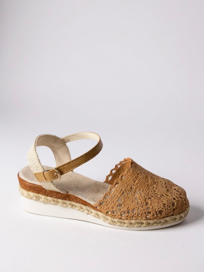 Women's espadrille wedge sandals - ankle strap platform sandals - summer holiday