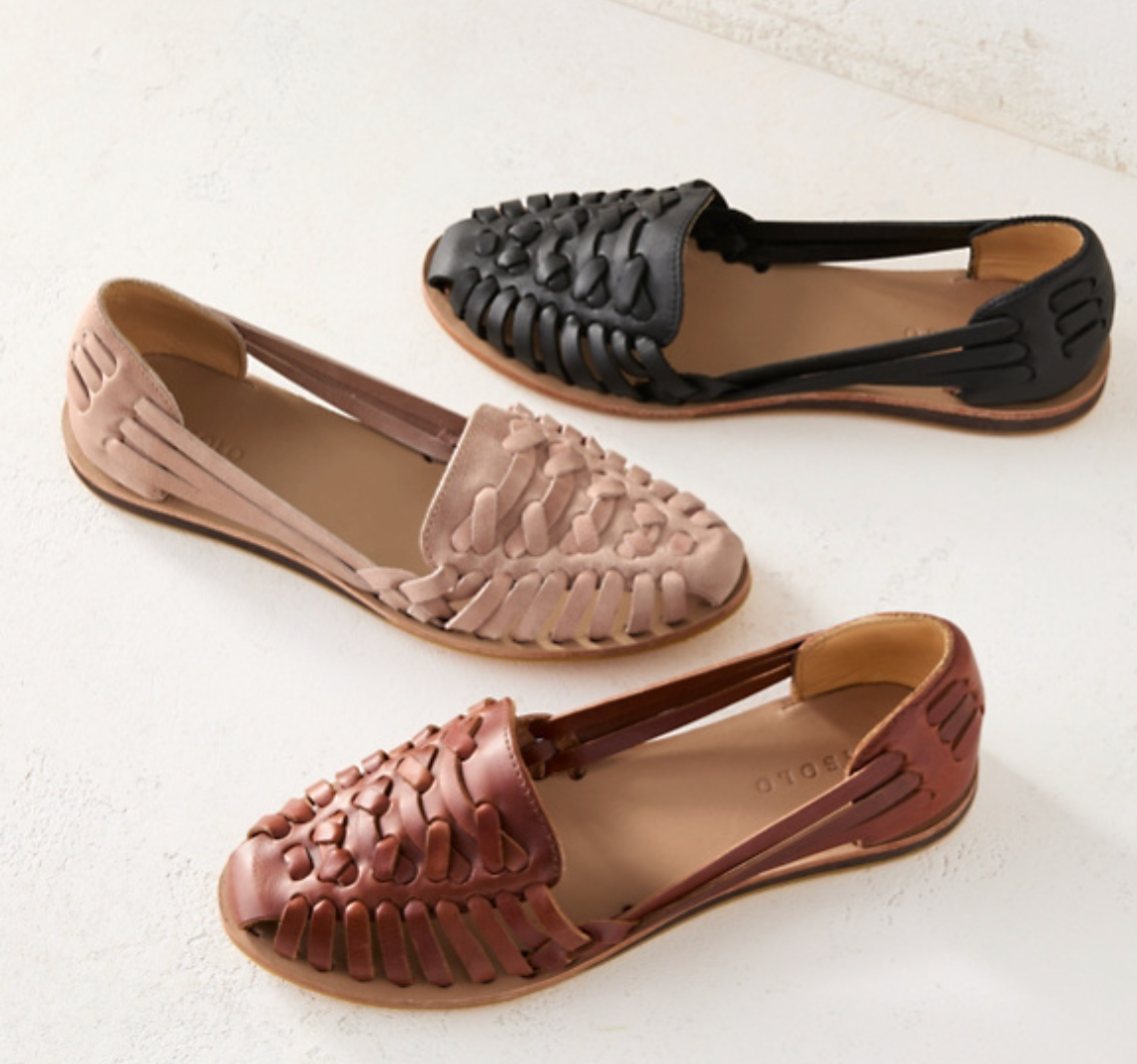 Woven Flat Slip-On Sandals