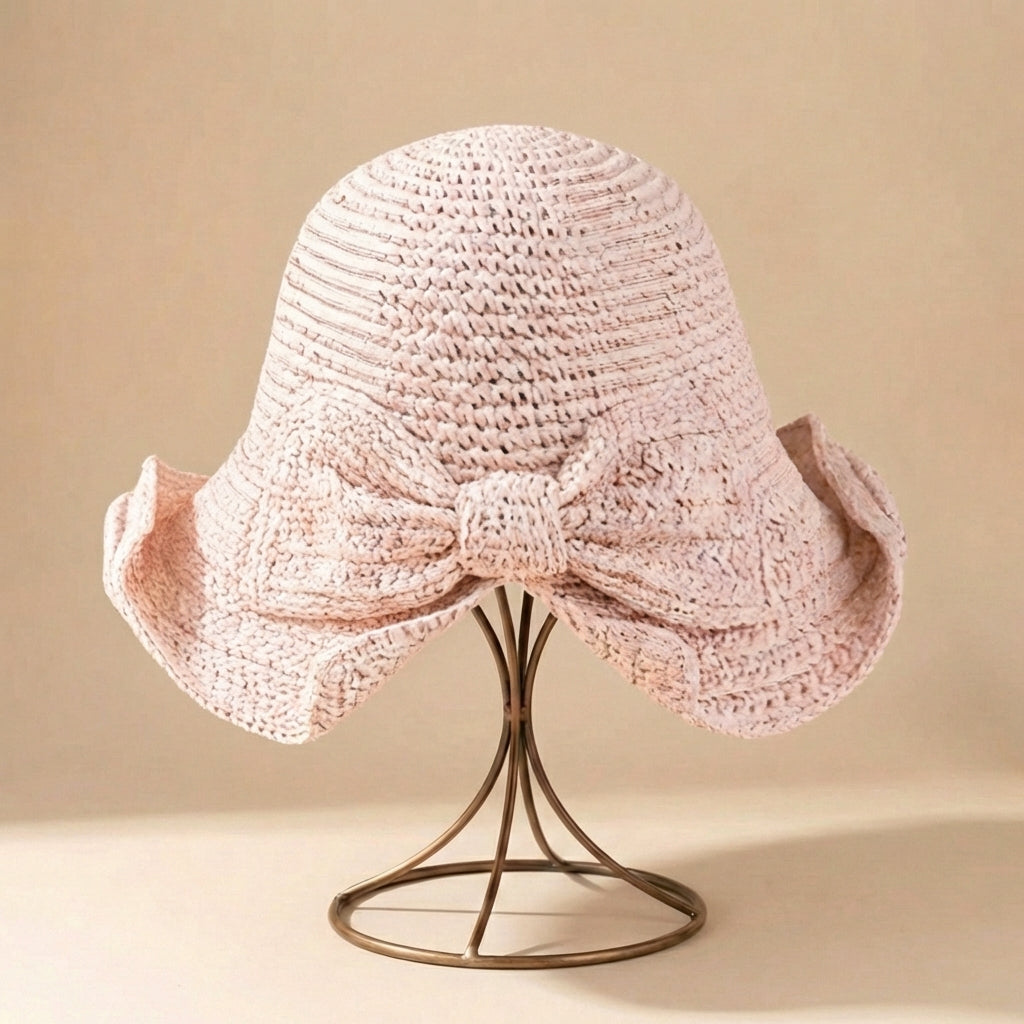 Women's bucket sun hat | wide brim with bow detail | casual holiday cap