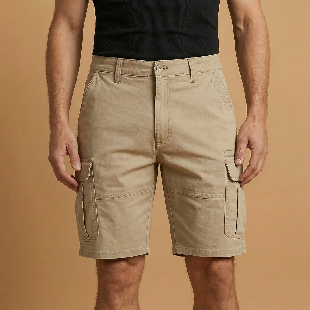 Men's cargo shorts | knee-length bermuda with flap pockets
