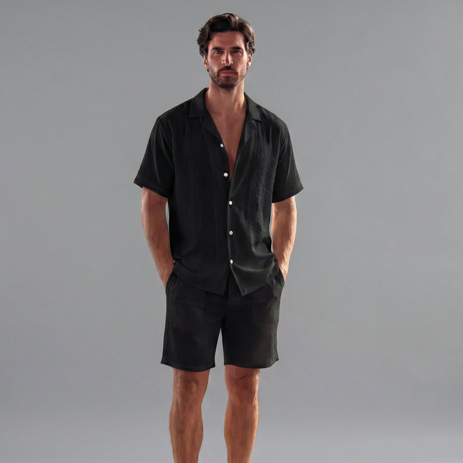 Linen two-piece set | men's summer outfit