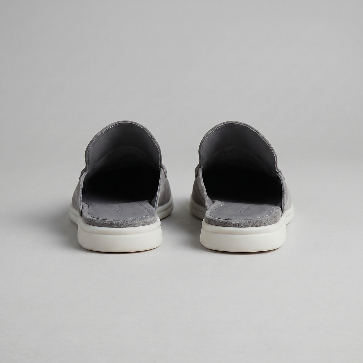 Men's suede backless mules | loafer style slip-ons