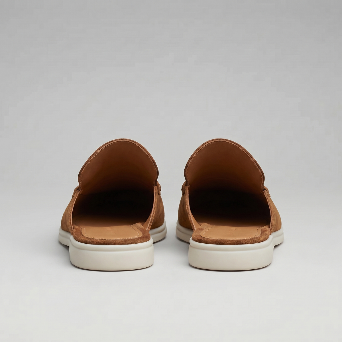 Men's suede backless mules | loafer style slip-ons