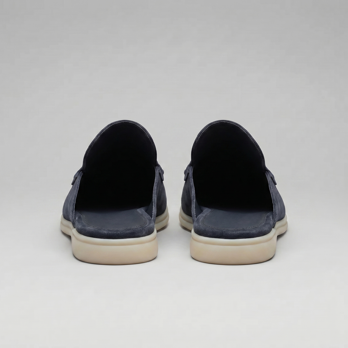 Men's suede backless mules | loafer style slip-ons