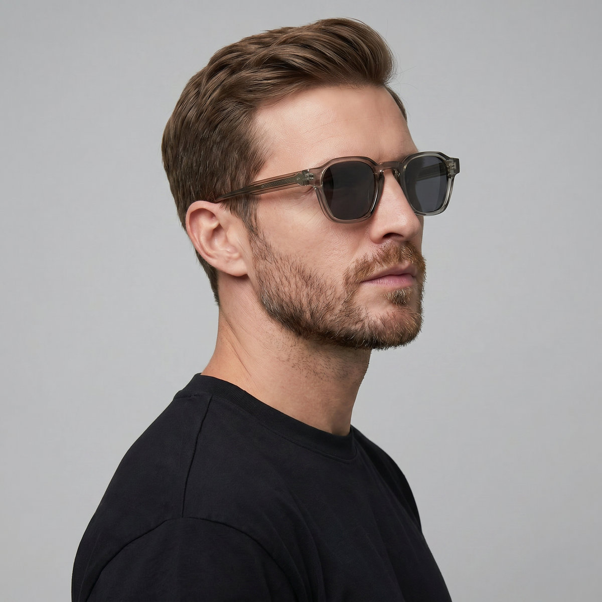 Men's vintage square sunglasses | dark lenses for daily use
