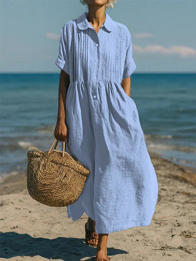 Women's Midi Shirt Dress Casual