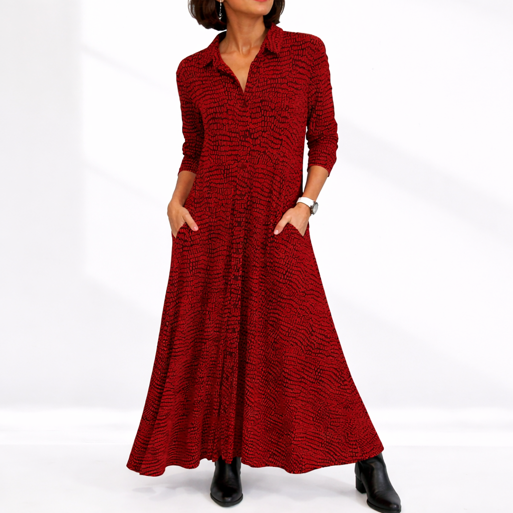 Relaxed Fit Midi Shirt Dress
