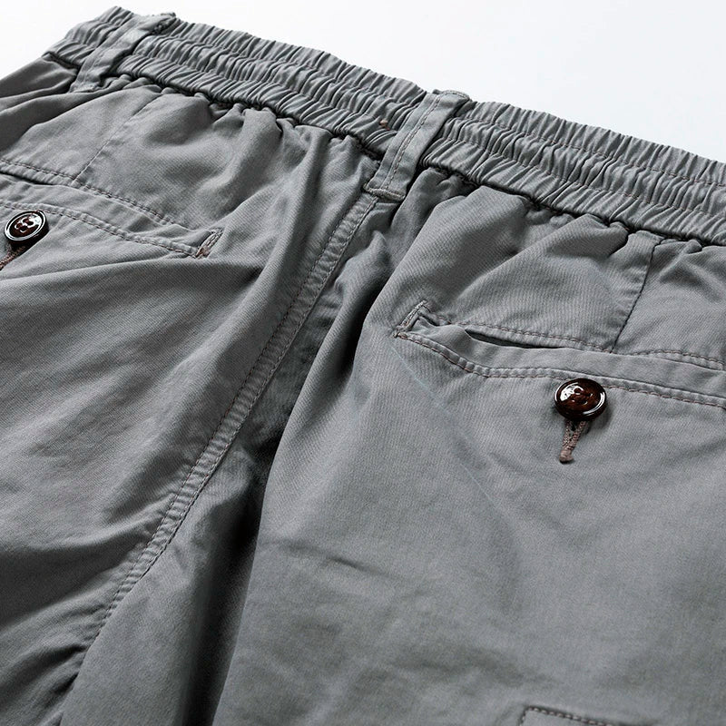 Men's cargo shorts - durable cotton with multi-pockets - casual