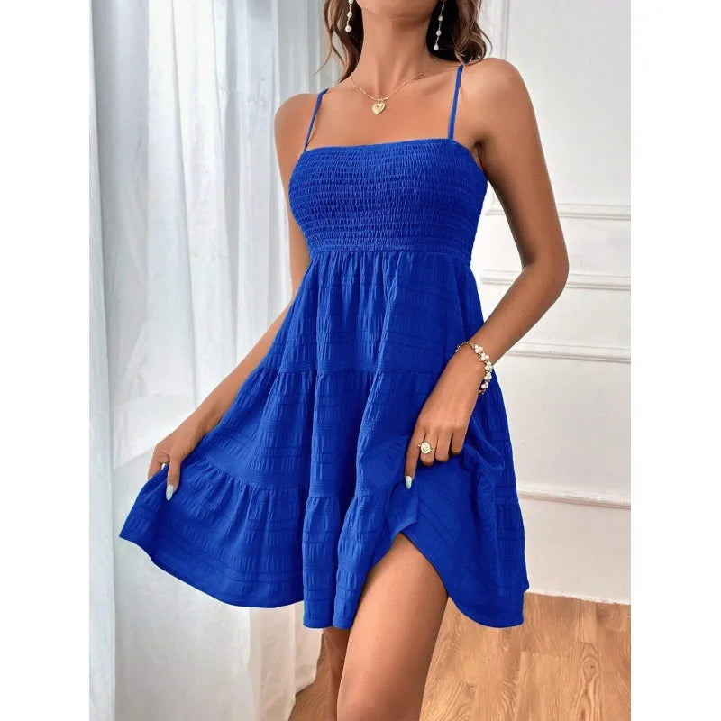 Sleeveless Smocked Mini Dress