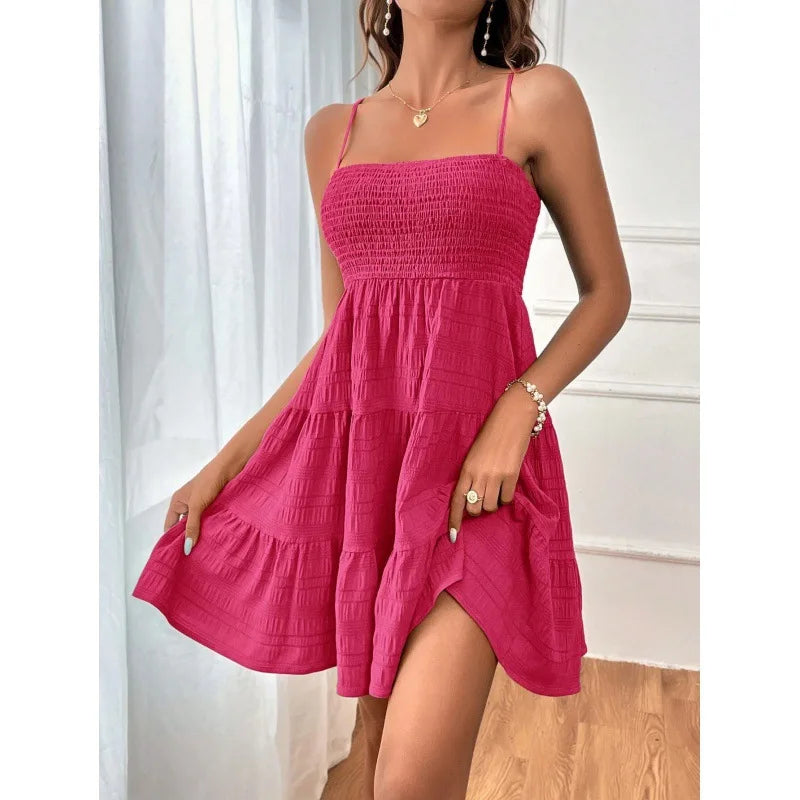 Sleeveless Smocked Mini Dress
