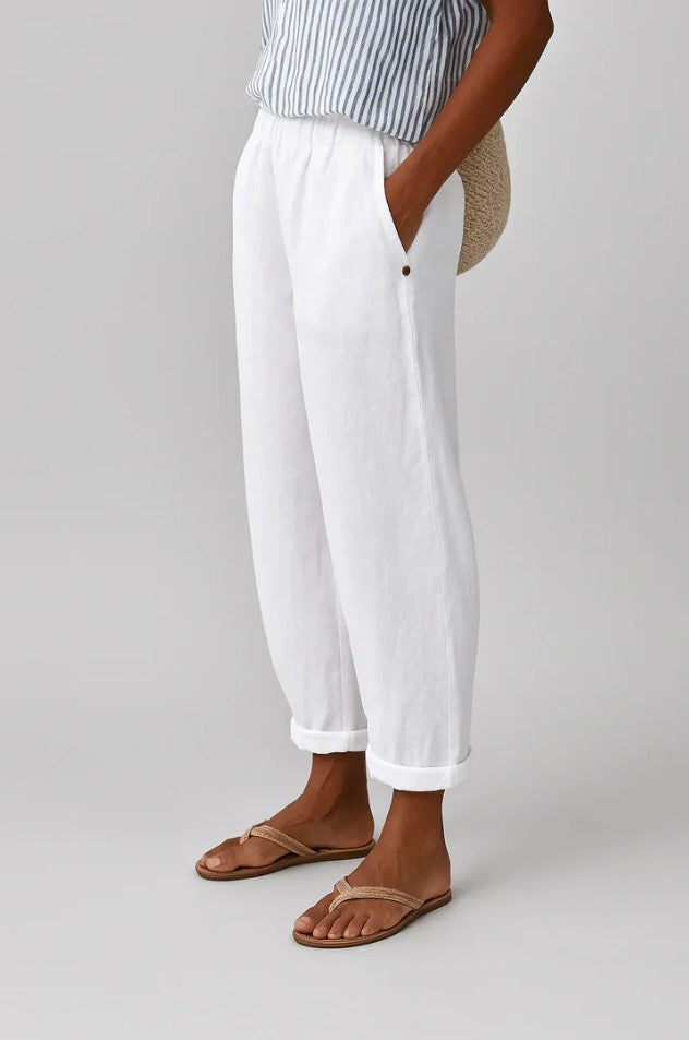 Straight Leg Casual Cotton Trousers