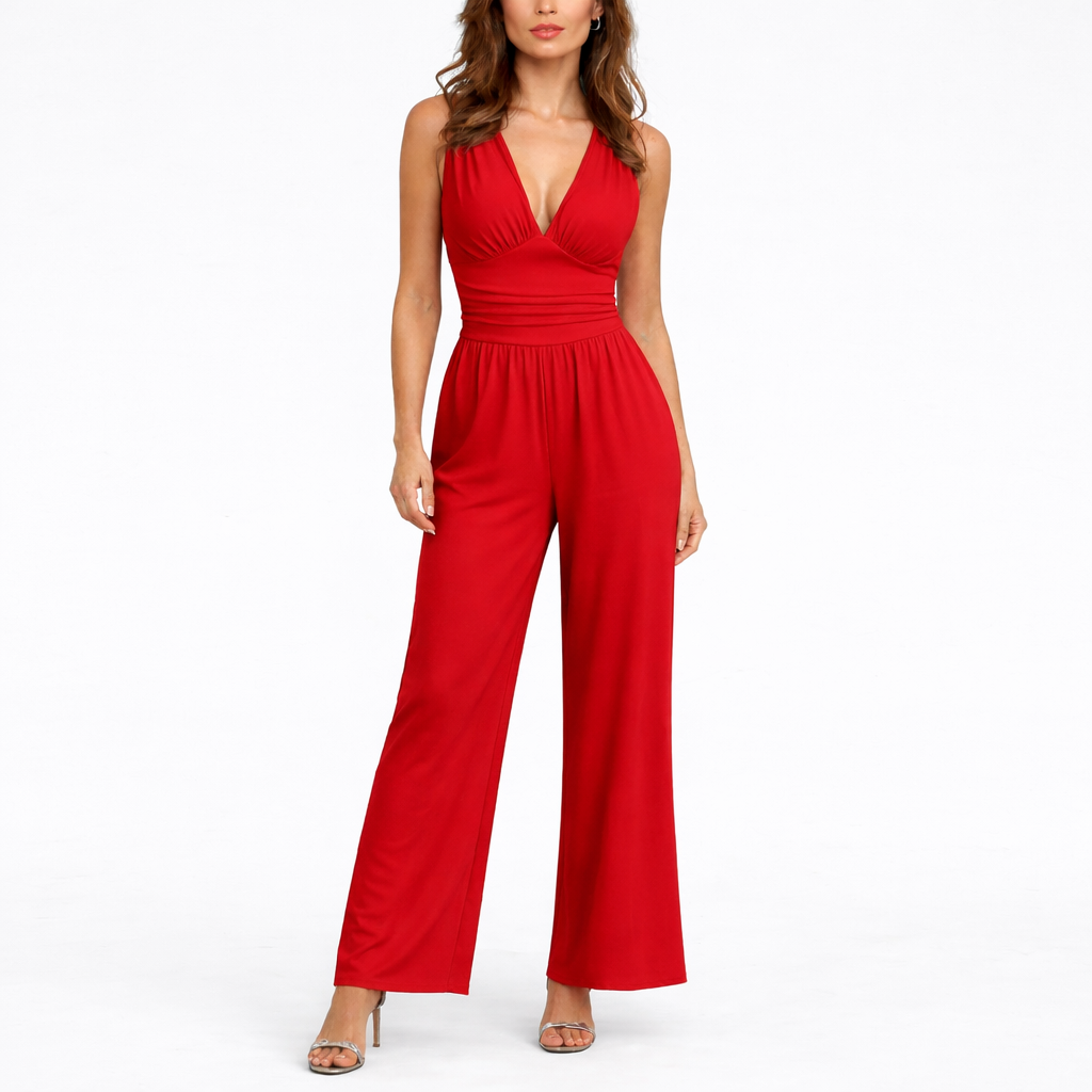 Sleeveless Wide Leg Jumpsuit