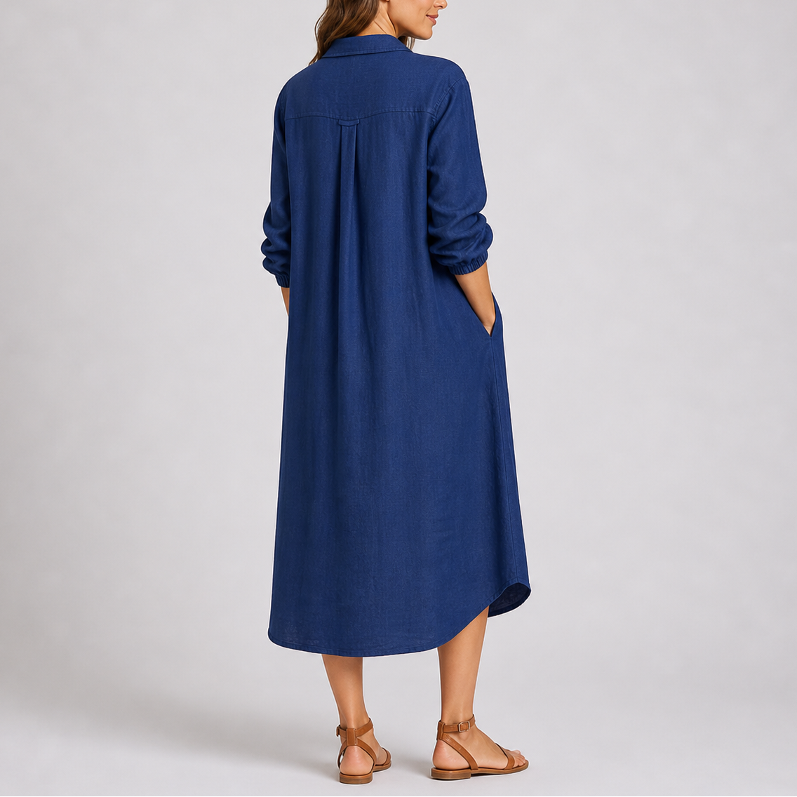 Relaxed Fit Button Front Dress